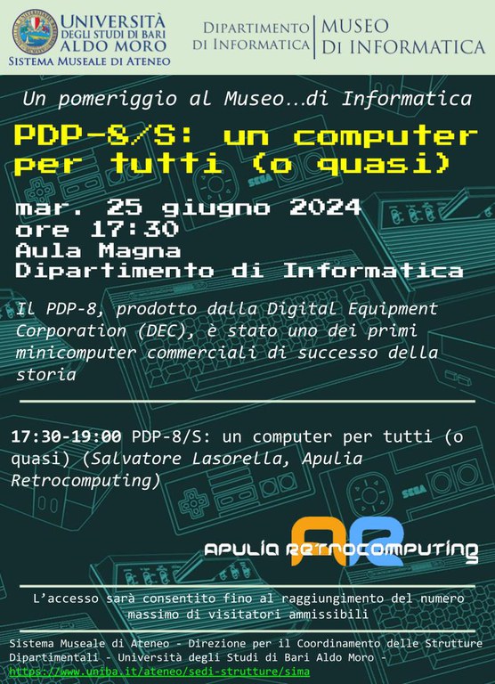 Un pomeriggio al Museo…di Informatica PDP-8/S: un computer per tutti (o quasi)