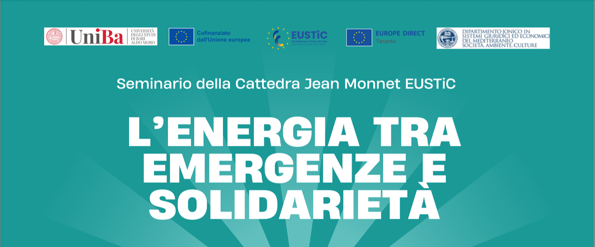Seminario 4 dicembre 2023: "L'energia tra emergenze e solidarietà"
