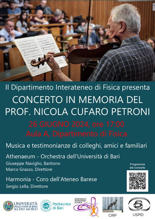 Concerto in memoria del Prof. Nicola Cufaro Petroni